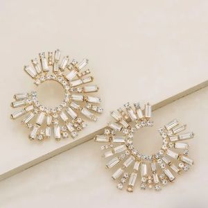 Ettika OPULENT CRYSTAL STARDUST 18K GOLD PLATED OPEN CIRCLE EARRINGS Nordstrom